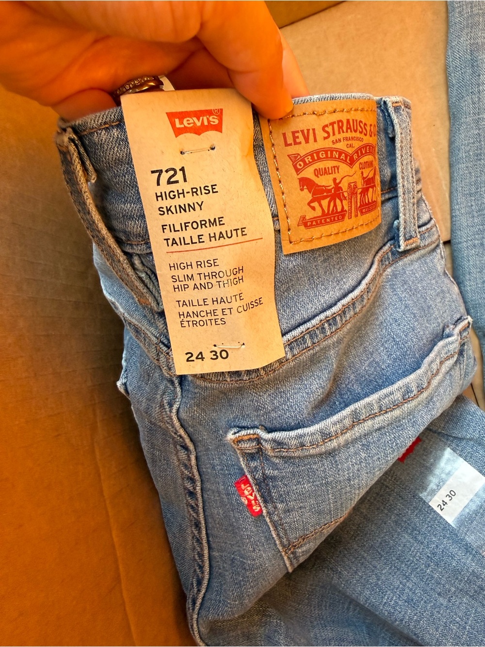Levi's 721 High-Rise Skinny Jeans - Light Blue Denim